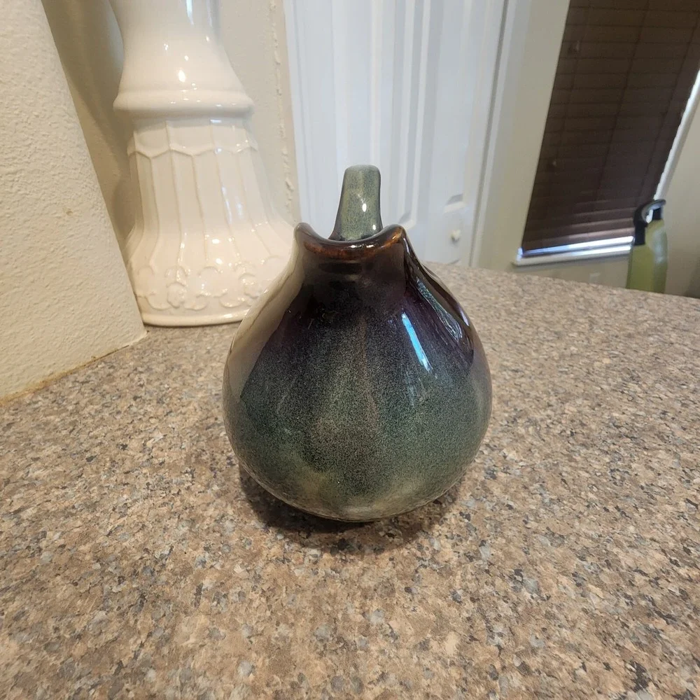 Stoneware Sango Nova Style Blue Green Brown Coffee Creamer Pitcher‎ 1.5 Cups